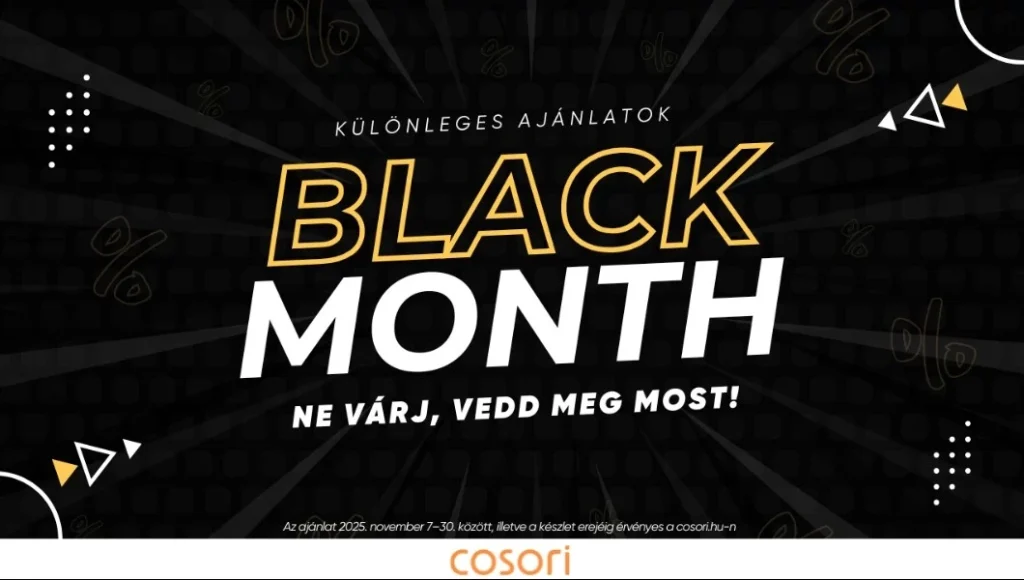 10.000 Forintos Black Month kedvezmény a COSORI-nál